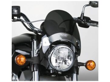 06-17 Dyna, 09-10 XR1200, 10-12 XR1200X, 16-20 XL1200X, 18 XL1200X ANX, 19-20 XL1200XS, 13-14 FXSBSE, 14-17 FXSB, 02-06 VRSCA, 04-05 VRSCB, 05 VRSCSE, 06-08 VRSCD, 06-07 VRSCR, 06 VRSCSE2, 06-07 VRSCX, 07-10 VRSCDX, 07-08, 10 VRSCAW, 08 VRSCAWA, 08 VRSCDA, 08 VRSCDXA, 09-17 VRSCF, 13 VRSCF 105Flyscreen Windshield Kit Height: 8,5", Width: 9,25", Chrome Brackets 44-50mm Dark Smoke