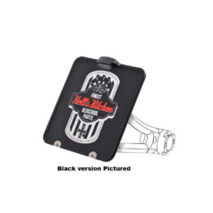 Clamp License Plate Base Plate Germany 200x180mm, Including License Plate Light Aluminium Polished