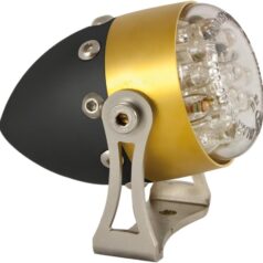 Retro LED Taillight Brass Polished Black Satin Clear LED