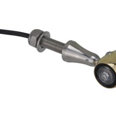 Retro LED Turn Signal V2A Polished stem Brass Polished Aluminium Polished Clear