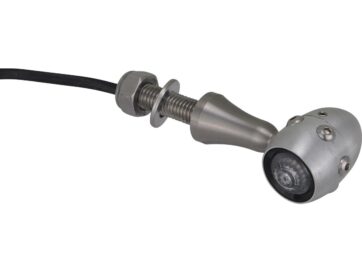 Retro LED Turn Signal V2A Satin stem Aluminum Satin Aluminium Satin Clear