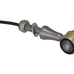 Retro LED Turn Signal V2A Satin stem Brass Satin Brass Satin Clear