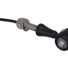 Retro LED Turn Signal V2A Black stem Black Black Clear