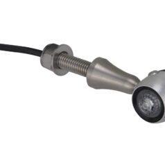 Retro LED Turn Signal V2A Satin stem Aluminum Satin Black Clear