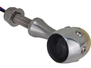 Retro LED Turn Signal/Taillight/Brake Light V2A Polished stem Aluminium Polished Brass Polished Smoke