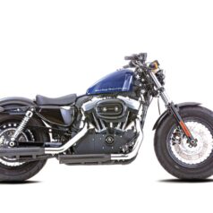 17-20 SportsterDouble Groove Slip-On Mufflers Black Satin