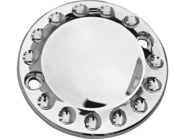 70-19 Sportster, 70-84 FL Shovel, 71-84 FX Shovel, 85-94 FX Model, 91-99 Dyna, 84-99 Softail, 86-99 TouringDrilled Point Cover 2-hole Aluminium Polished
