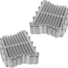 99-17 Dyna, 00-17 Softail, 99-16 TouringRibbed Rocker Covers Chrome