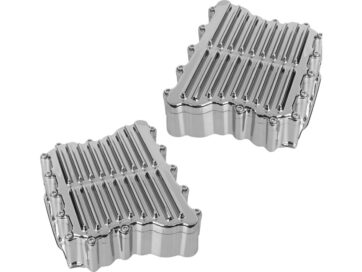 99-17 Dyna, 00-17 Softail, 99-16 TouringRibbed Rocker Covers Chrome
