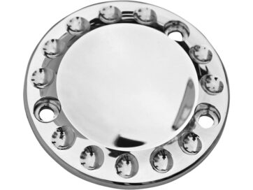 99-17 Dyna, 99-17 Softail, 99-16 TouringDrilled Point Cover 3-hole Aluminium Polished