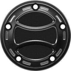 99-17 Dyna, 00-17 Softail, 99-16 Touring, 09-16 TrikeTorque Point Cover 5-hole Bi-Color Anodized