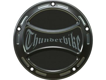 04-20 SportsterTorque Clutch Cover With Thunderbike Logo, 6-hole Bi-Color Anodized