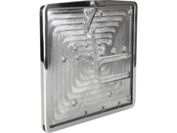 Inside License Plate Base Plate US Size 100x180mm Aluminium Polished