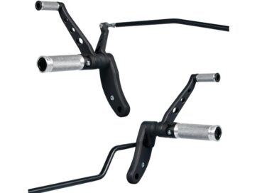 99-17 Dyna, (except 10 FXDFSE2, 08-12, 14-17 FXDF, 10-12, 14-17 FXDWG, 13 FXDF103, 13 FXDWG103, 09 FXDFSE)Forward Control Kit for Dyna Base Alu, Short Forward (-32 mm) Black