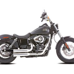 07-17 Dyna, (except 12, 14-16 FLD, 13 FLD103, 17 FXDB, 17 FXDL, 17 FXDLS)Double Groove 2 in 2 Exhaust System Polished