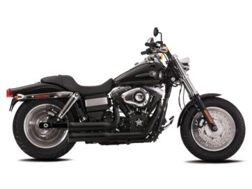 07-17 Dyna, (except 12, 14-16 FLD, 13 FLD103, 17 FXDB, 17 FXDL, 17 FXDLS)Double Groove 2 in 2 Exhaust System Black Satin