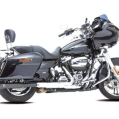 17-20 TouringDouble Groove Slip-On Mufflers Black Satin