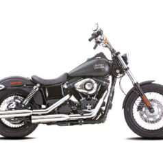 06-16 Dyna, (except 08-12, 14-16 FXDF, 08 FXDSE2, 09 FXDFSE, 10 FXDFSE2, 10-12, 14-16 FXDWG, 12, 14-16 FLD, 13 FLD103, 13 FXDF103, 13 FXDWG103, 07 FXDSE)Double Groove Slip-On Mufflers Polished