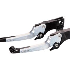 18-24 SoftailGood Guys Adjustable Brake and Clutch Lever Kit Black Silver Anodized Cable Clutch