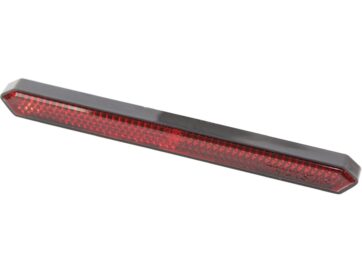Slim Rectangular Self-Adhesive Reflector With self-adhesive tape, Dimensions: Width: 132 mm, Height: 13 mm, Depth: 9 mm, Reflector surface: Width: 129 mm, Height: 10 mm Red