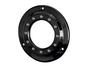 85-94 FX Model, 91-98 Dyna, 84-98 Softail, 85-98 TouringPorthole Derby Cover 3-hole Gloss Black