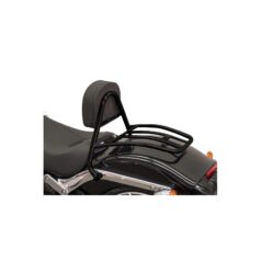 13-14 FXSBSE, 14-17 FXSBDriver Sissy Bar with Pad and Rack Gloss Black