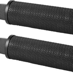 18-25 Softail, (except 18-21 FLSL, 18-20 FLDE, 18-20, 25 FLFB, 18-20 FLFBS 114, 18 FLFBS 114 ANX, 18 FLFBS 114 ANV, 18-21, 25 FLHC, 18 FLHCS 114, 18 FLHCS 114 ANV, 19-20 FLHC 114, 21-24 FLFBS, 21-24 FLHCS, 23 FLHCSANV, 23 FLFBS ANV), 21-25 Sportster S RH1250SBase Rider Footpegs Rubber Design Black