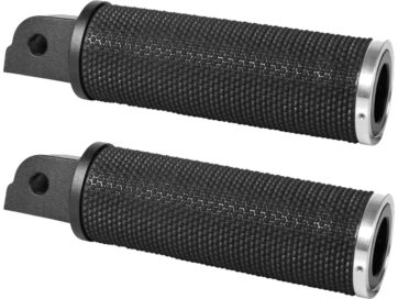 18-25 Softail, (except 18-21 FLSL, 18-20 FLDE, 18-20, 25 FLFB, 18-20 FLFBS 114, 18 FLFBS 114 ANX, 18 FLFBS 114 ANV, 18-21, 25 FLHC, 18 FLHCS 114, 18 FLHCS 114 ANV, 19-20 FLHC 114, 21-24 FLFBS, 21-24 FLHCS, 23 FLHCSANV, 23 FLFBS ANV), 21-25 Sportster S RH1250SBase Rider Footpegs Rubber Design Black
