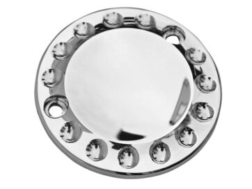 18-24 Softail, 17-24 Touring, (except 23-24 FLHXSE, 23-24 FLTRXSE, 24 FLHX, 24 FLTRX, 24 FLTRXSTSE), 17-24 TrikeDrilled Point Cover 2-hole Aluminium Polished