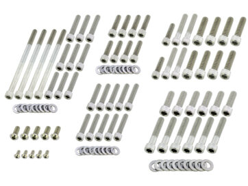 99 SoftailComplete Engine Screw Kit Screws for Softail Primary-, Cam-, Inspection-, Derby-, Timer-, Tranny Side Cover, Inner Primary, Rockerboxes, Lifterbase Stainless Steel