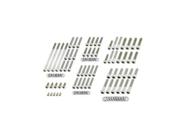 07-17 Softail, (except 09 FXSTSSE3, 08-11 FXCWC, 08 FXCW, 13-14 FXSBSE, 14-17 FXSB, 16-17 FXSE)Complete Engine Screw Kit Screws for Softail Primary-, Cam-, Derby-, Timer-, Tranny Side Cover, Rockerboxes, Lifterbase Stainless Steel
