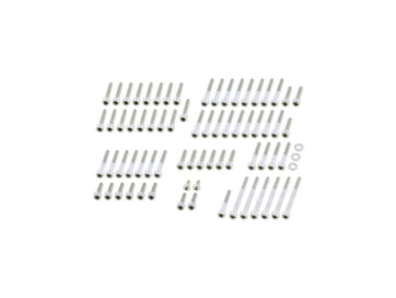 15-24 Indian ScoutComplete Engine Screw Kit Screws for Indian Scout Primary-, Clutch-, Sprocket-, Thermostat-, Ignition Cover, Engine Cover leftside, Cover Stator Badge Stainless Steel