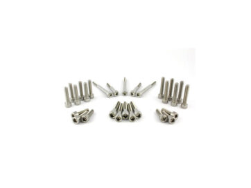 17 OctaneComplete Engine Screw Kit Screws are supplied for Primary Cover, Engine Cover left Side, Stator Batch, Ignition Cover, Thermostat Cover, Sprocket Cover Stainless Steel