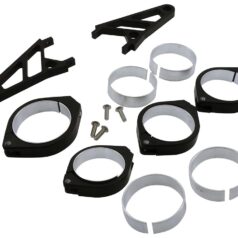 HIGHSIDER CNC Alu Headlamp bracket set for 47+49+50+52+54 mm diameter, black
