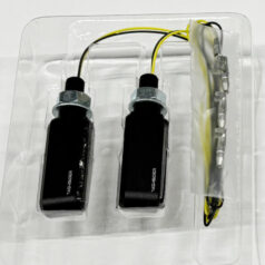 HIGHSIDER CNC LED turn signal BRONX, black, tinted glass, E-marked, pair