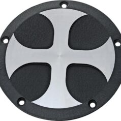19-24 Softail, 18 FLSBCross Clutch Cover 5-hole Bi-Color Anodized