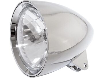 Classic 1 5 3/4" Headlight Without Visor Chrome H4