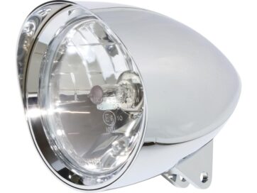 Classic 1 5 3/4" Headlight With Visor Chrome H4