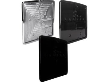 Inside License Plate Base Plate Swedish Size 155x175mm Flat Black Satin