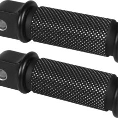 18-25 Softailpassenger Footpeg Satin Design Black Cut