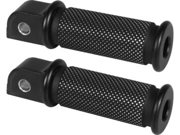 18-25 Softailpassenger Footpeg Satin Design Black Cut