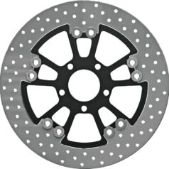 00-10 Sportster, (except 08-10 XR1200, 10 XR1200X), 00-17 Dyna, 00-24 Softail, 00-07 TouringRound 292 mm Floated Brake Disc Vegas Black Satin Rear