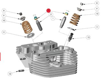 86-03 Sportster, 85-94 FX Model, 91-04 Dyna, 84-04 Softail, 85-04 TouringEngine Valve Stem Seals For Evo
