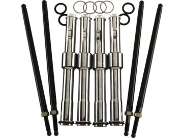 99-17 Dyna, 00-17 Softail, 99-16 Touring, 09-16 TrikeTwin Cam 88-113 Chrome Adjustable Pushrod Kit