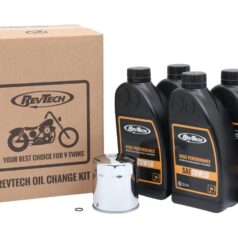 99-17 Dyna, 00-17 Softail, 99-16 Touring, 09-16 TrikeHigh Performance 4 Liter SAE20W50 Engine Oil Change Kit Chrome Oil Filter