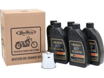 99-17 Dyna, 00-17 Softail, 99-16 Touring, 09-16 TrikeSynthetic Performance MTP 4 L SAE20W50 Engine Oil Change Kit Chrome Oil Filter