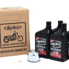 80-84 Sportster, 82-84 FL Shovel, 82-84 FX Shovel, 85-86 FX ModelHigh Performance 4 Qt SAE50 Engine Oil Change Kit Short Chrome Oil Filter