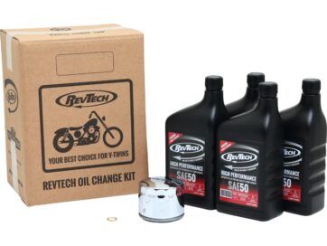 80-84 Sportster, 82-84 FL Shovel, 82-84 FX Shovel, 85-86 FX ModelHigh Performance 4 Qt SAE50 Engine Oil Change Kit Short Chrome Oil Filter