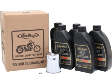 17-24 Touring, 17-24 Trike, 18-24 SoftailSynthetic Performance MTP 5 Liter SAE20W50 Engine Oil Change Kit Chrome Oil Filter