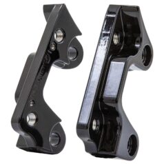 07-11 V-Rod, (except 09-11 VRSCF)Oversize Brake Rotor Axial Brake Caliper Adapter For 330mm (13") rotors Gloss Black Dual Disc